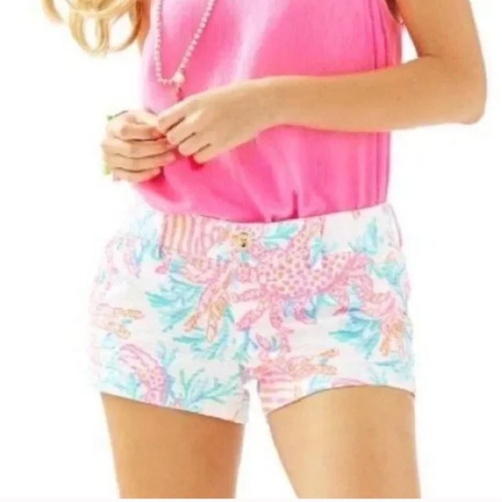 Lilly Pulitzer Walsh Shorts in Getting Steamy Crab Print - Picture 3 of 5